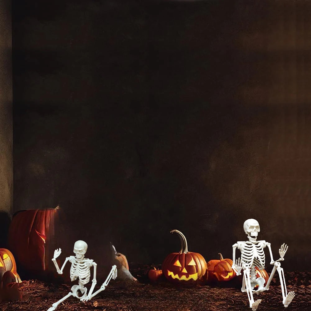 2 pcs Halloween Skeleton Decoration Plastic Vivid Design Joint movement effect 46cm Home Ornament Bone Decor Movable Joints