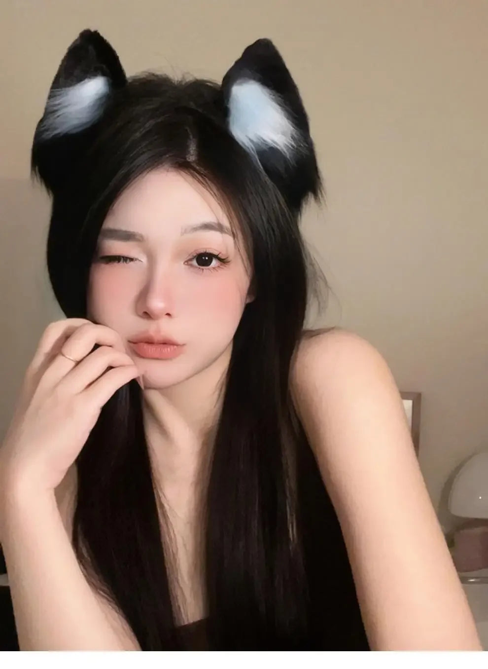 Plush Cat Ears Headband Women Girls Cosplay Hair Band Funny Cute Lolita Hair Hoop Hair Accessories Christma Halloween Dress Up