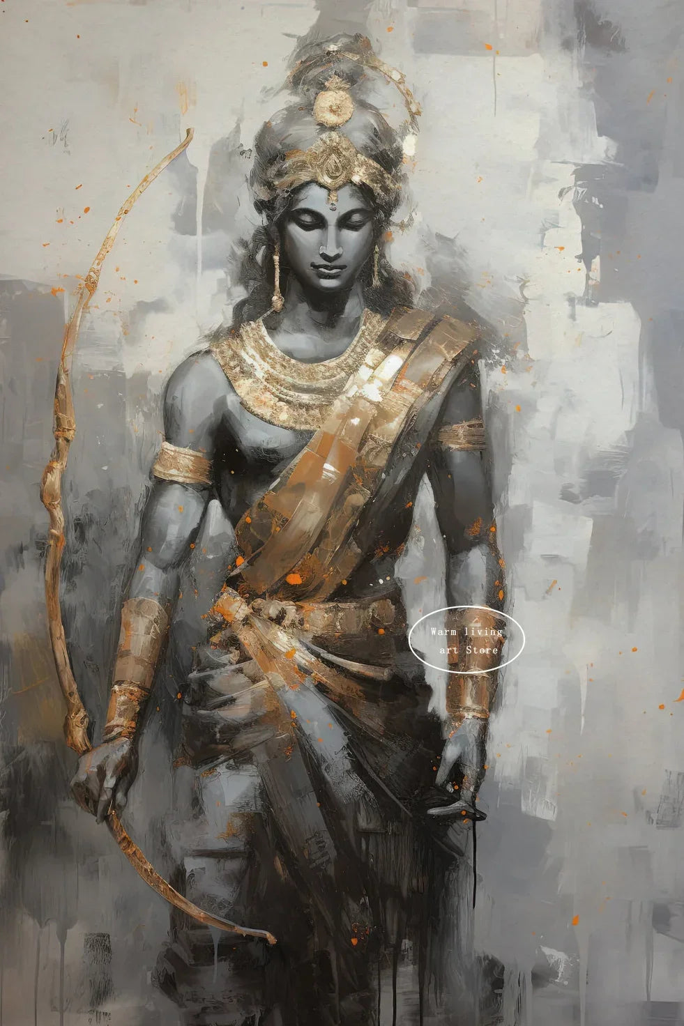 Lakshmi Krishna Buddha Shiva Ganesha Hindu Deity Canvas Wall Art  Spiritual Home Decor Posters  Prints