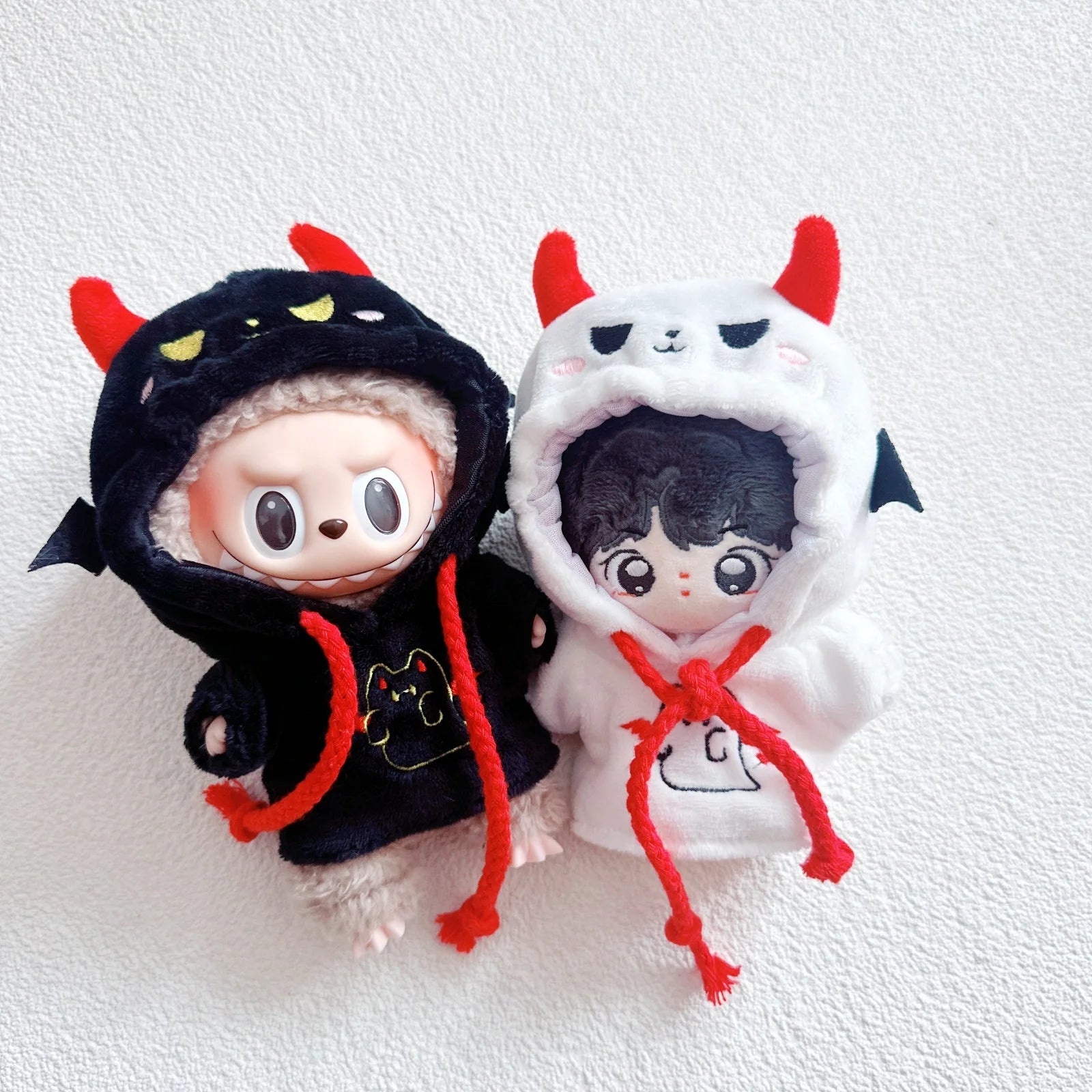 10cm Cotton Doll Hoodie Idol Doll Clothes Ghost Hooded Sweatshirt for Christmas Halloween Dress Up Accessories