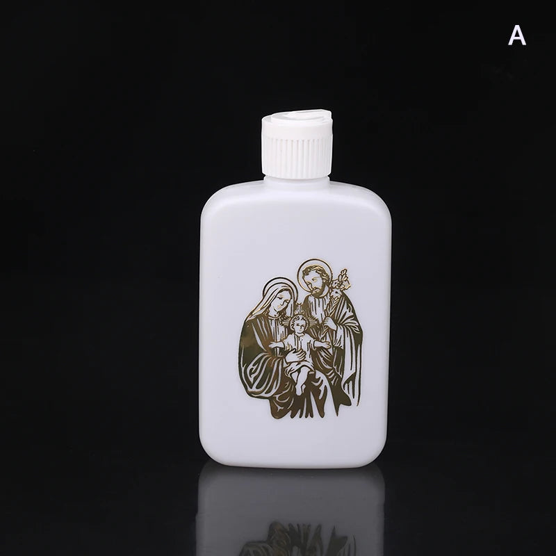 100ml Holy Water Bottles With Screw Lid Plastic Holy Water Container Holy Water Empty Containers With Gold Cross