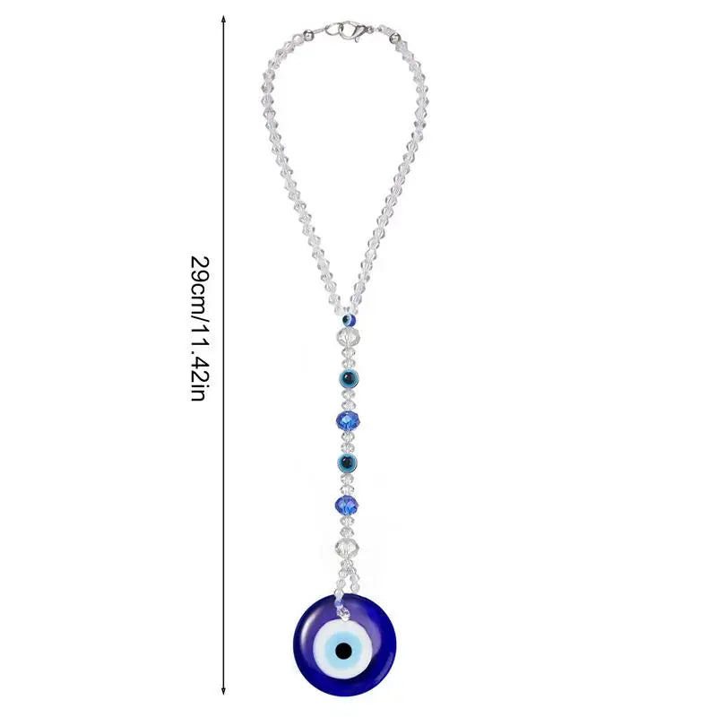 Evil Eye For Car Evil Blue Eye Accessory Rear View Mirror Charm Shining Evil Blue Eye Car Charm Window Pendent For Rear View