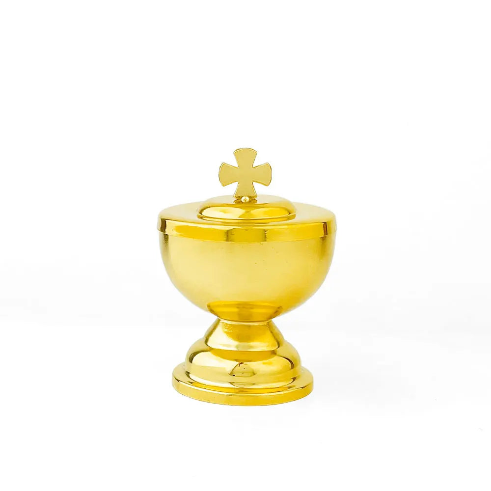 Holy Water Bottle Holy Oil Bottle Church Decoration Box Religious Mass Supplies Gold-Plated Worship Supplies Holy Water Bottle