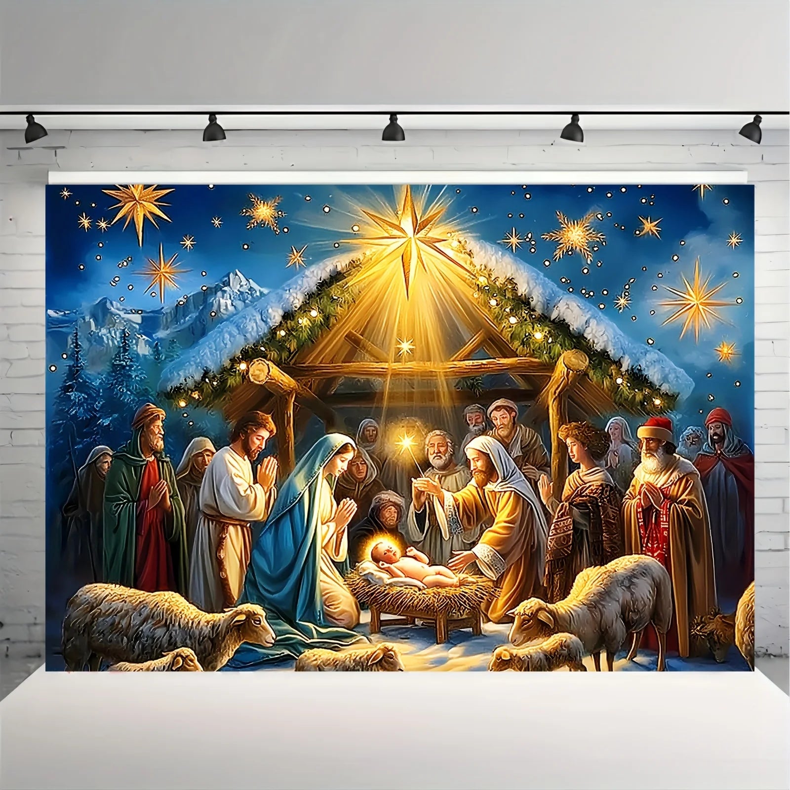 Christmas Background Religion Nativity suitable for home and party decoration suitable for living room holiday celebration
