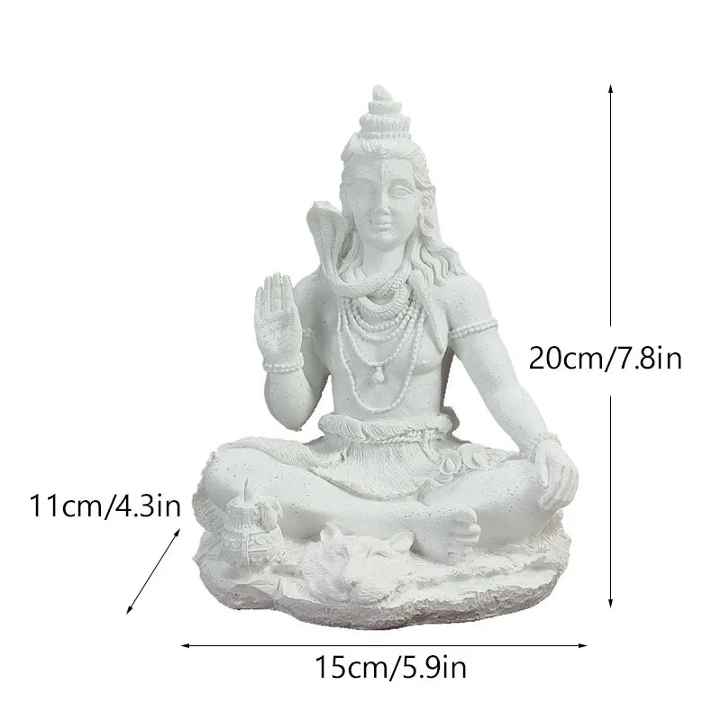 Resin Indian Ganesha Shiva God Statue Sai Baba of Shirdi Sculpture Lord Hanuman Hindu Buddha Religious Fengshui Home Decor