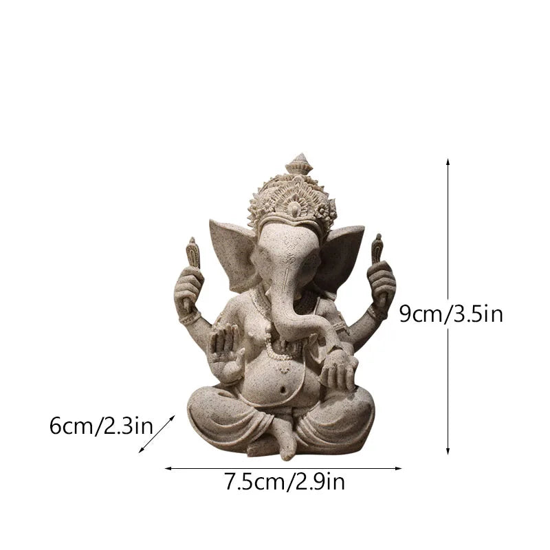 Vilead Resin Indian Ganesha Shiva God Statue Sai Baba Shirdi Sculpture Lord Hanuman Hindu Buddha Religious Fengshui Home Decor