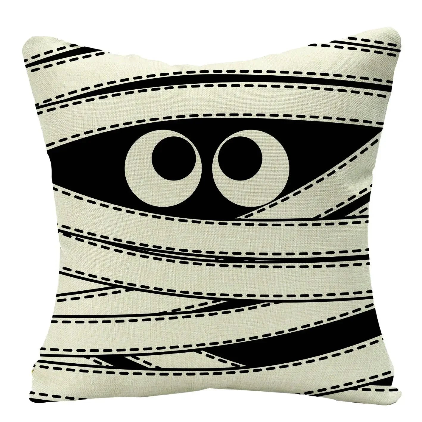 2024 New Linen Halloween Fall Cushion Cover 45x45cm Farmhouse Cat Witch Home Throw Pillow Covers For Home Room Couch Decor