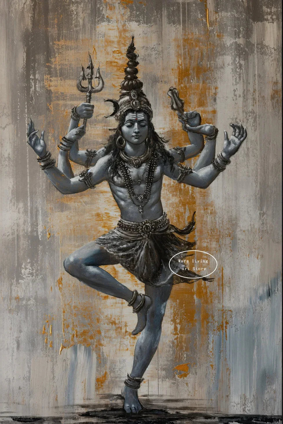 Lakshmi Krishna Buddha Shiva Ganesha Hindu Deity Canvas Wall Art  Spiritual Home Decor Posters  Prints