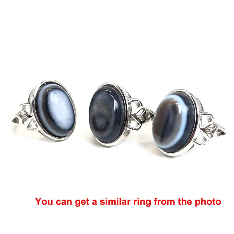 Gothic Evil Eye Ball Design Charm Ring for Men and Women, Crystal opal Jewelry, Punk Finger Accessories, Stainless Steel