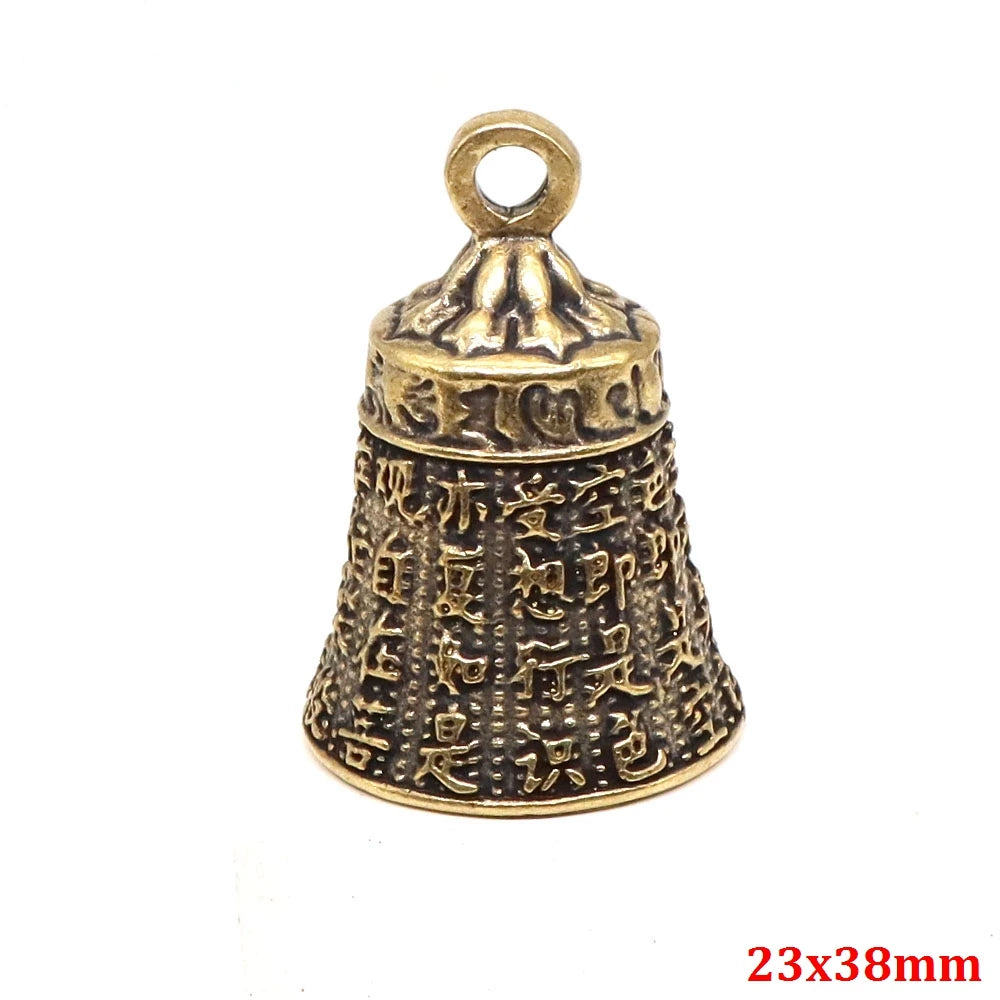 Brass Handicraft Die-casting Drop Bell Key Car Button Wind Bell Tibetan Bronze Bells Creative Gift Home Decoration Accessories