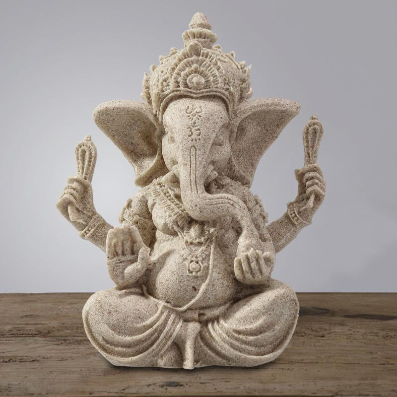 Sandstone Lord Ganesha Statue Sculpture Handmade Decoration DSERS