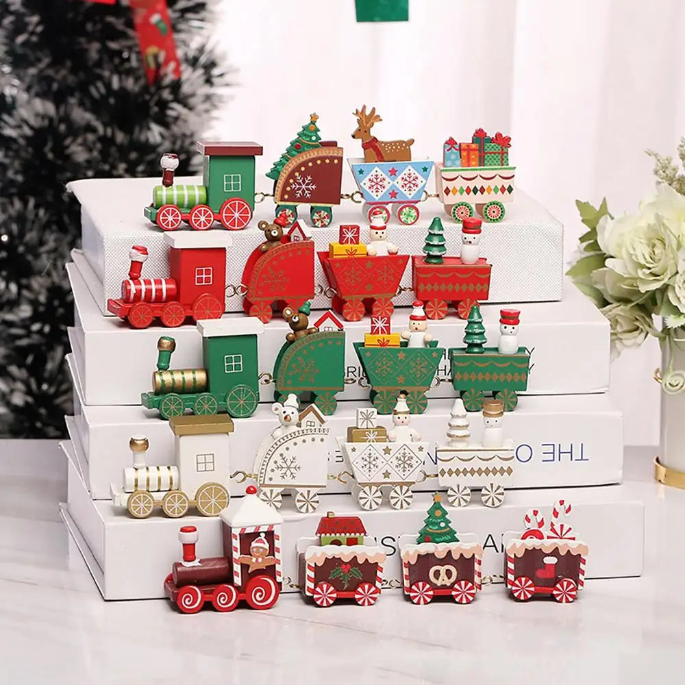 Christmas Train Merry Christmas Decorations For Home 2024 Cristmas Ornament Xmas Navidad Noel Gifts Happy New Year 2025 Decor