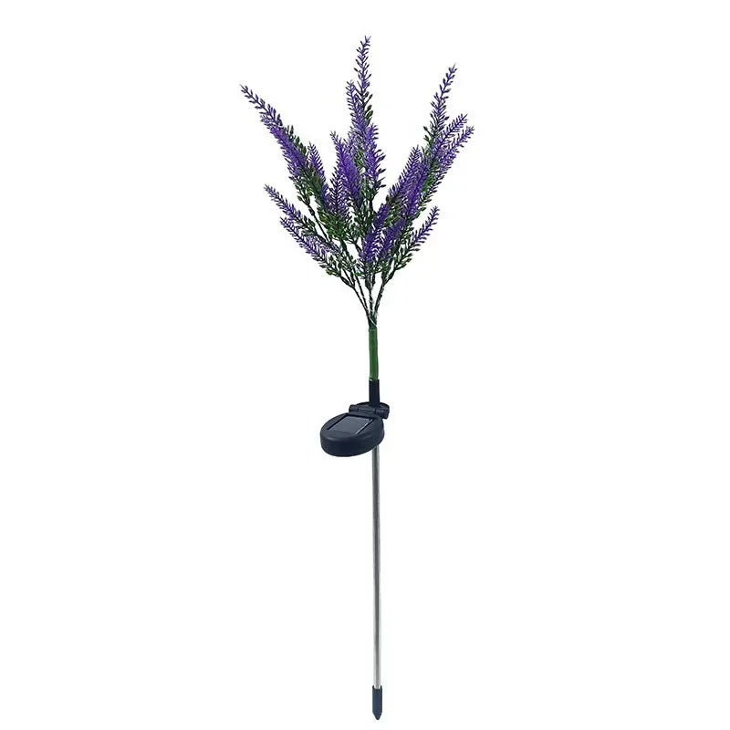 2025 New Purple Lavender Flower Solar Garden Lights Outdoor Decorative Lawn Lamp for Patio Yard Decor
