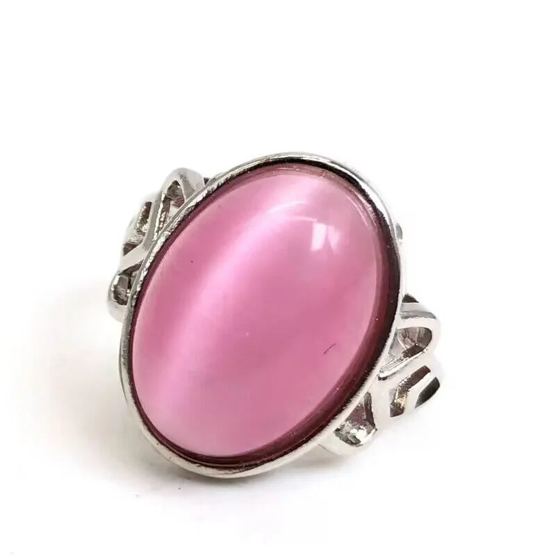 Gothic Evil Eye Ball Design Charm Ring for Men and Women, Crystal opal Jewelry, Punk Finger Accessories, Stainless Steel