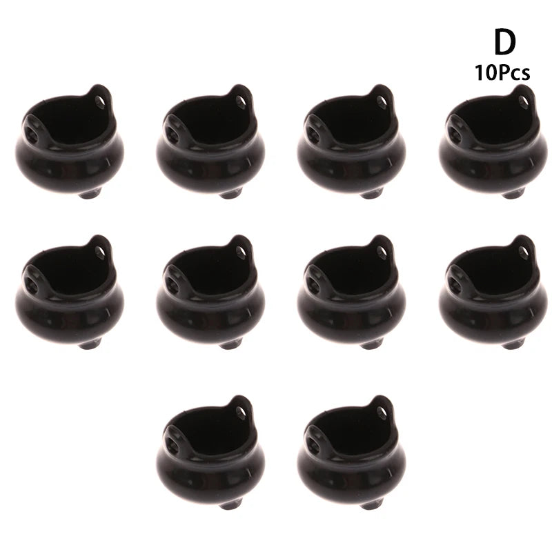 1Set 1:12 Dollhouse Halloween Horror Decor Toy Bat Skull Broom Spider Ornament Outdoor Decoration