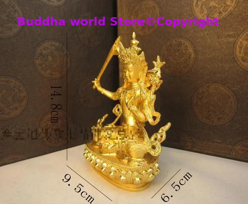 Buddhist supplies GOOD HOME OFFICE CAR SHOP worship buddha statue Exorcise evil spirit Bring good luck gold buddha copper statue