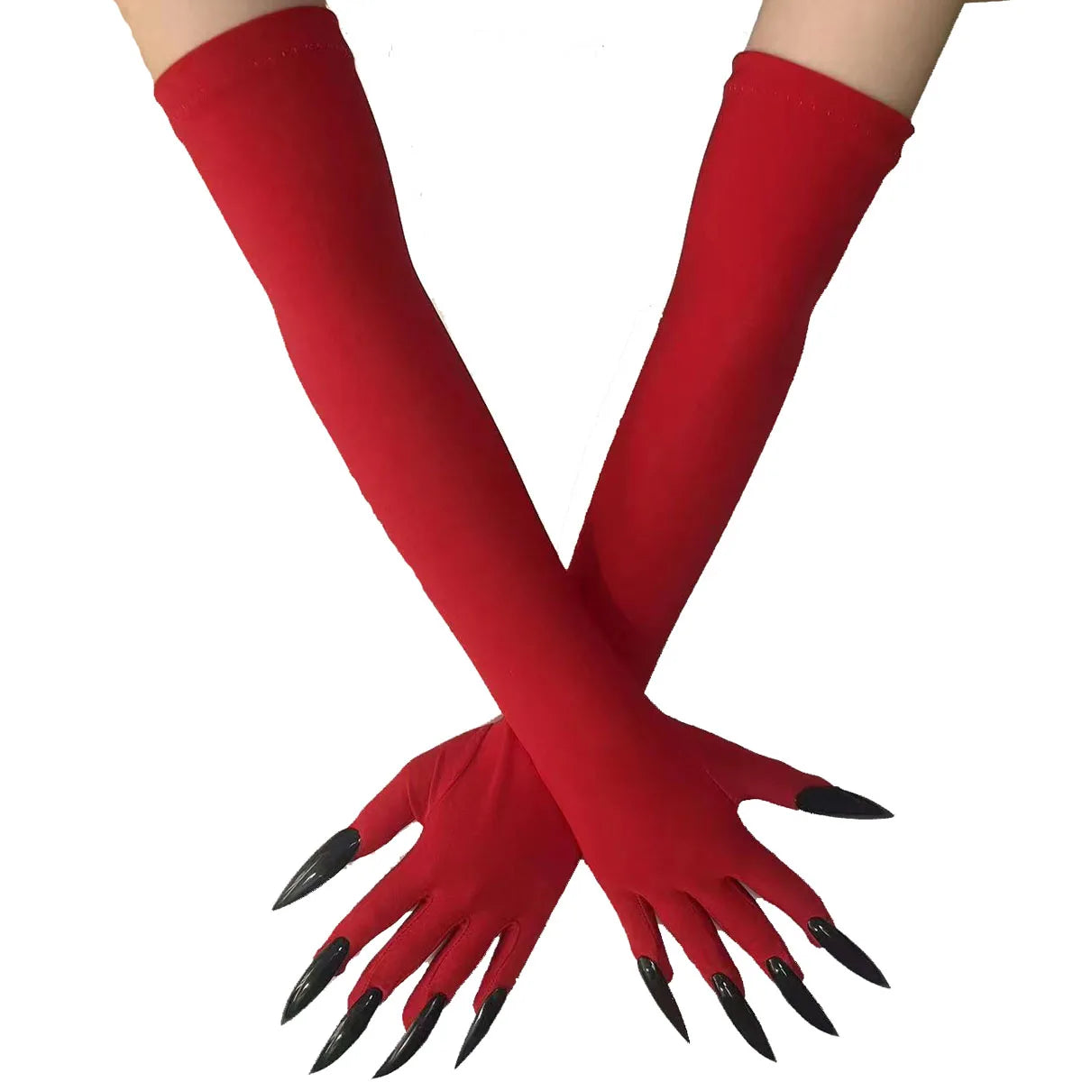 Cool Halloween gloves long ghost claw dress up gloves fashionable red long nails Cosplay Halloween funny gloves A529