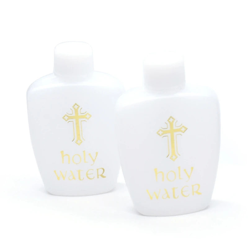 Catholic Bottle Empty Holy Water Bottles 60ml Catholic Christian Holy Water Bottle Gold for Cross Holds Lourdes Water