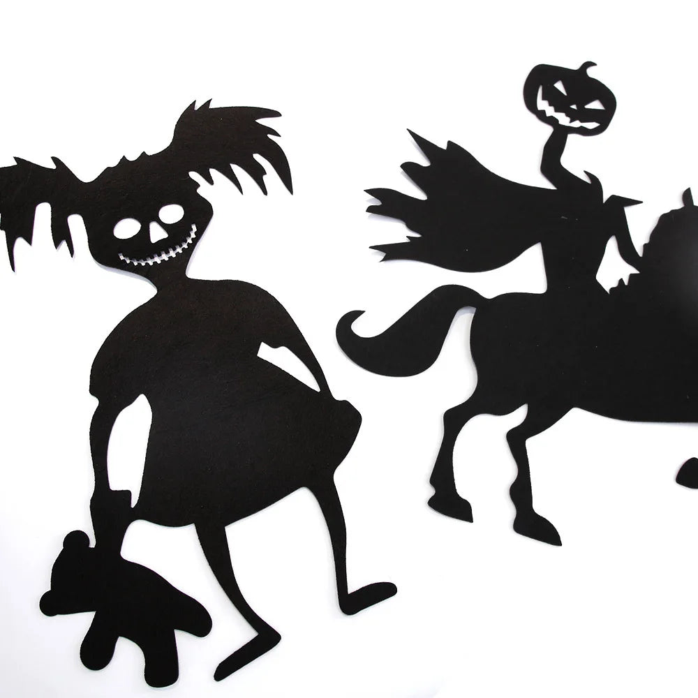 Halloween Decorations,Skeleton,Pumpkins,Halloween Horror Door Stickers,Ghost Festival,party Decor,felt Wall Stickers,Room Decor