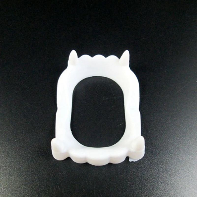 10pcs Halloween Party Prank Toys Simulation Rotten Teeth Vampire Denture Masquerade Cosplay Fake Teeth Trick Props