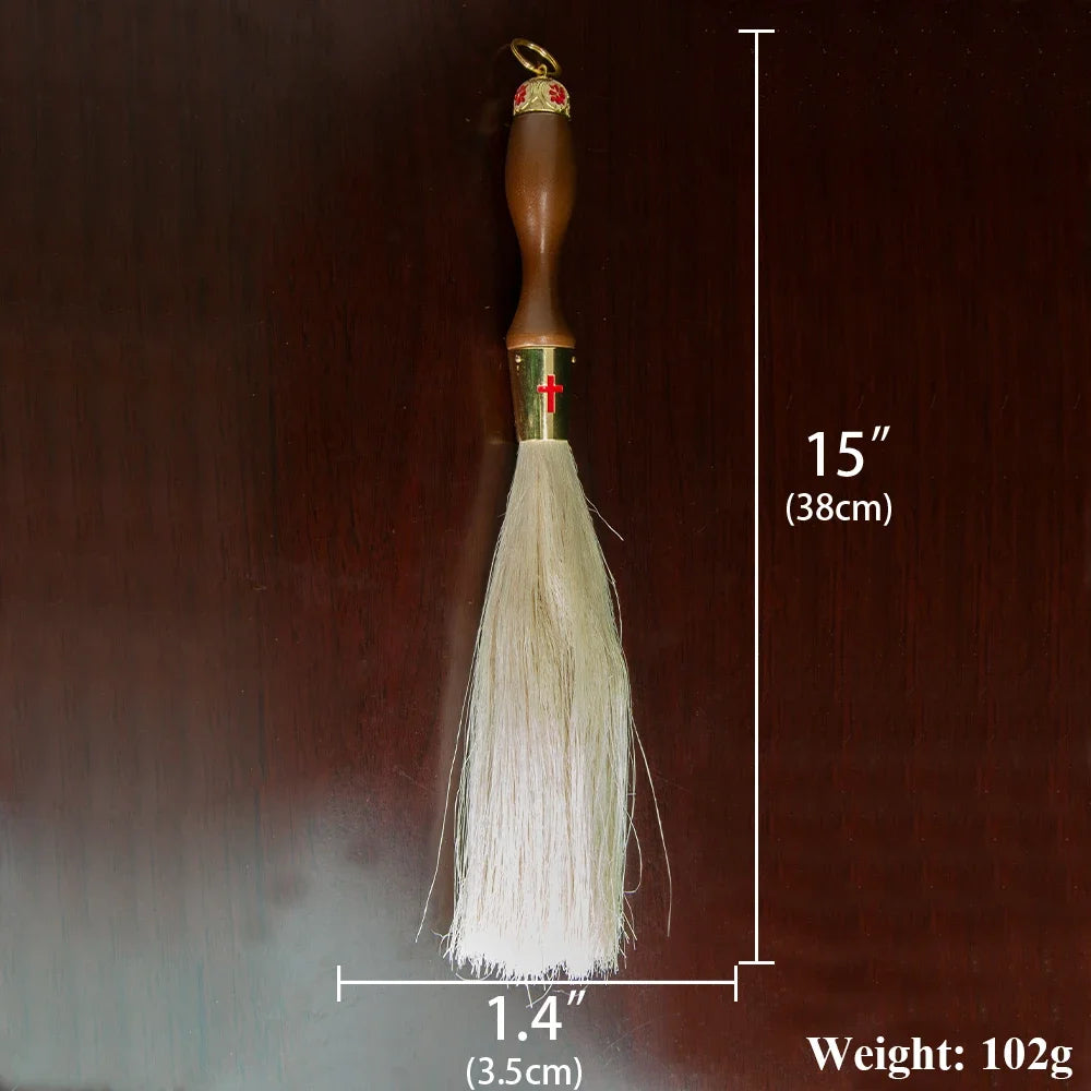 HTISOK Orthodox Holy Water Brush, 15" Wood Brush, Perfect for Baptism, Weddings & Religious Ceremonies