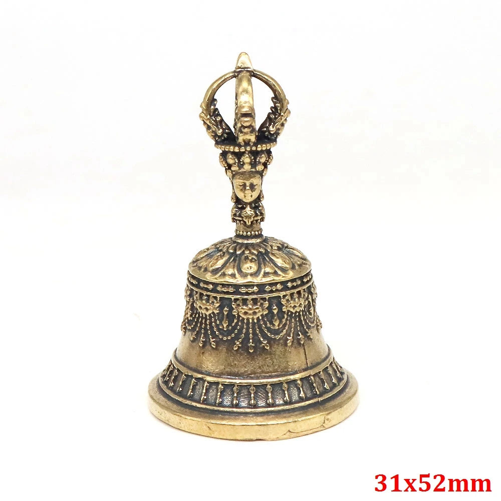 Brass Handicraft Die-casting Drop Bell Key Car Button Wind Bell Tibetan Bronze Bells Creative Gift Home Decoration Accessories