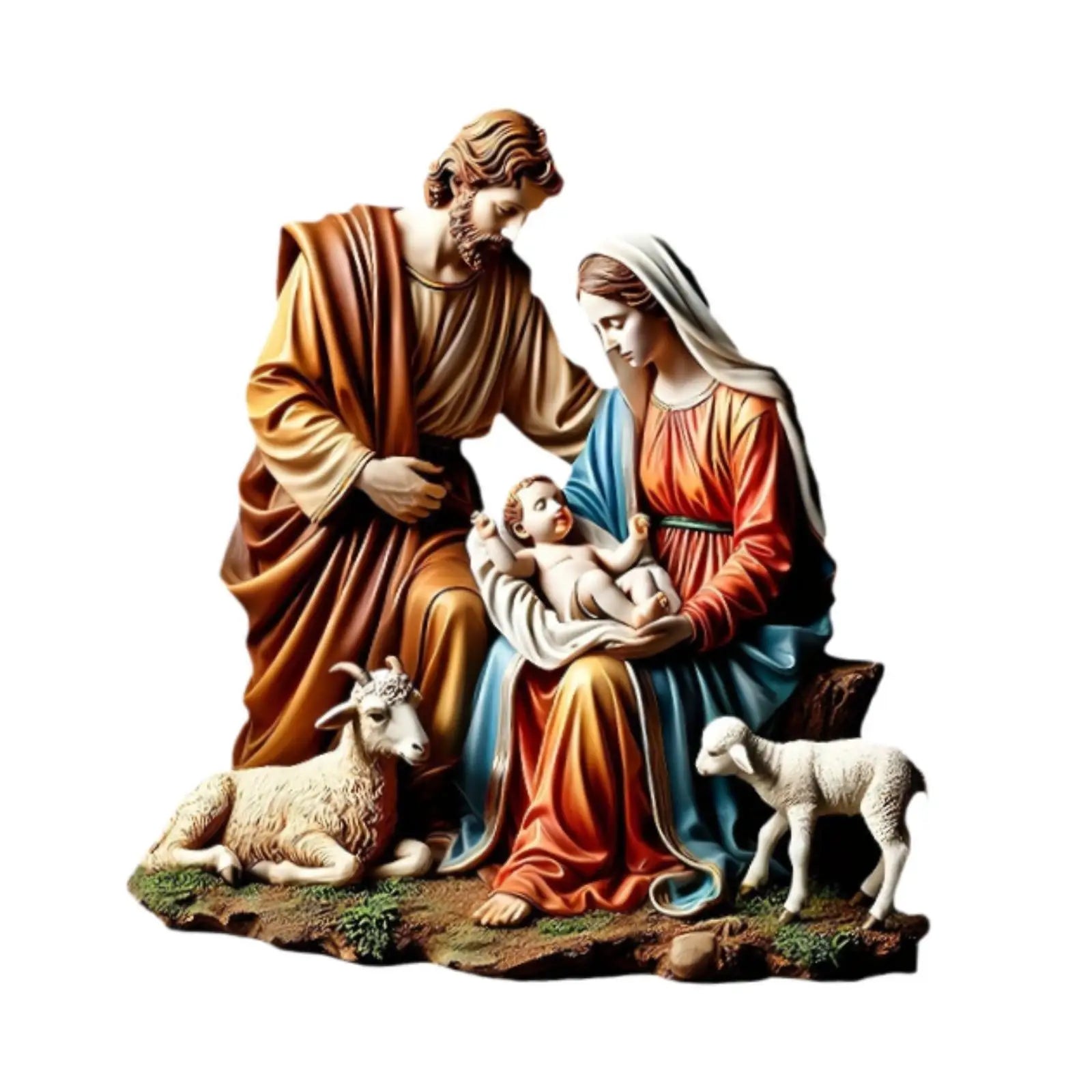 Virgin Mary and Jesus Statue Gifts Christmas Nativity Figurines for Tabletop