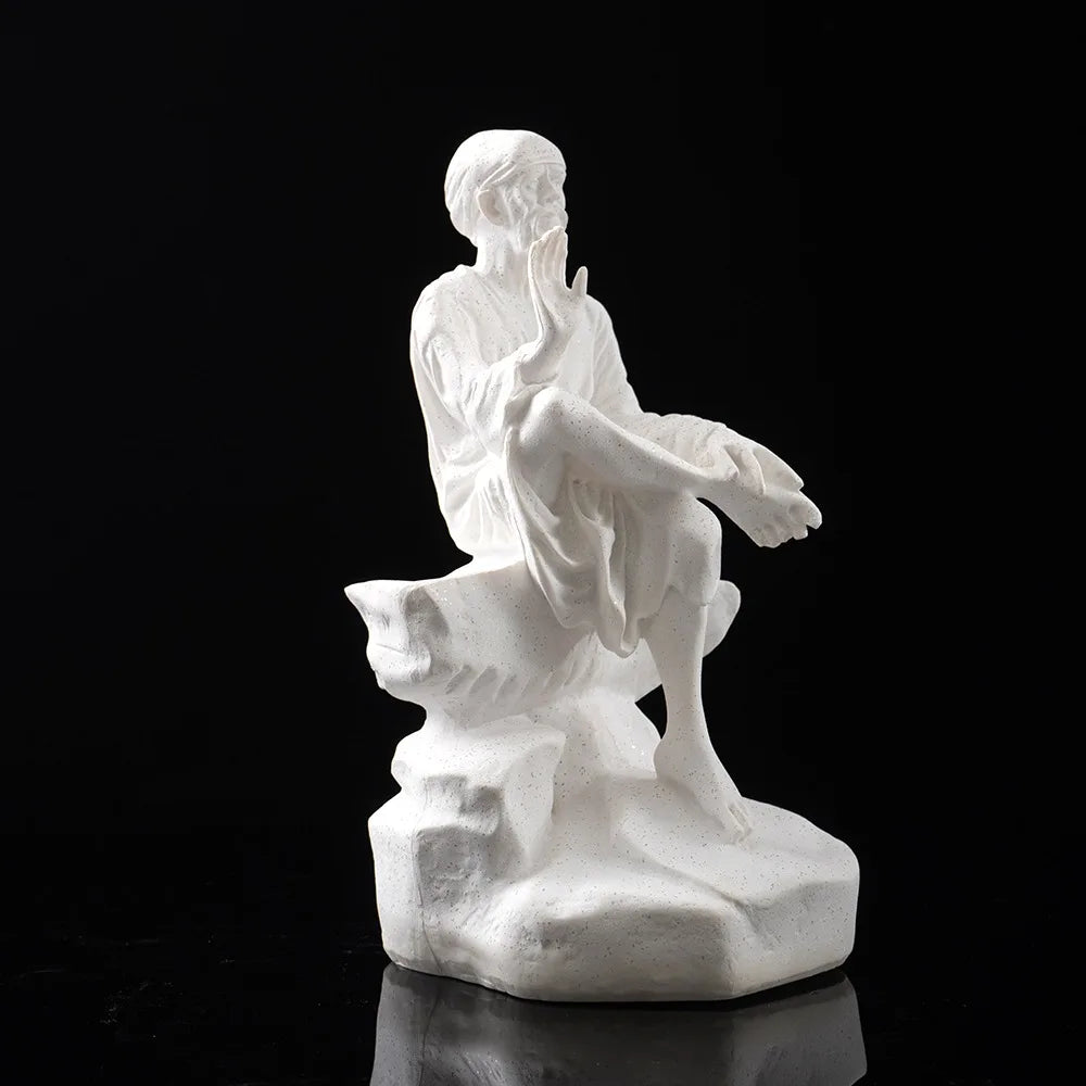 Vilead 26cm Sandstone Sai Baba of Shirdi Statue Hindu Sculpture Hand Crafted Replica Hinduism Indian God  Home Office Decoration