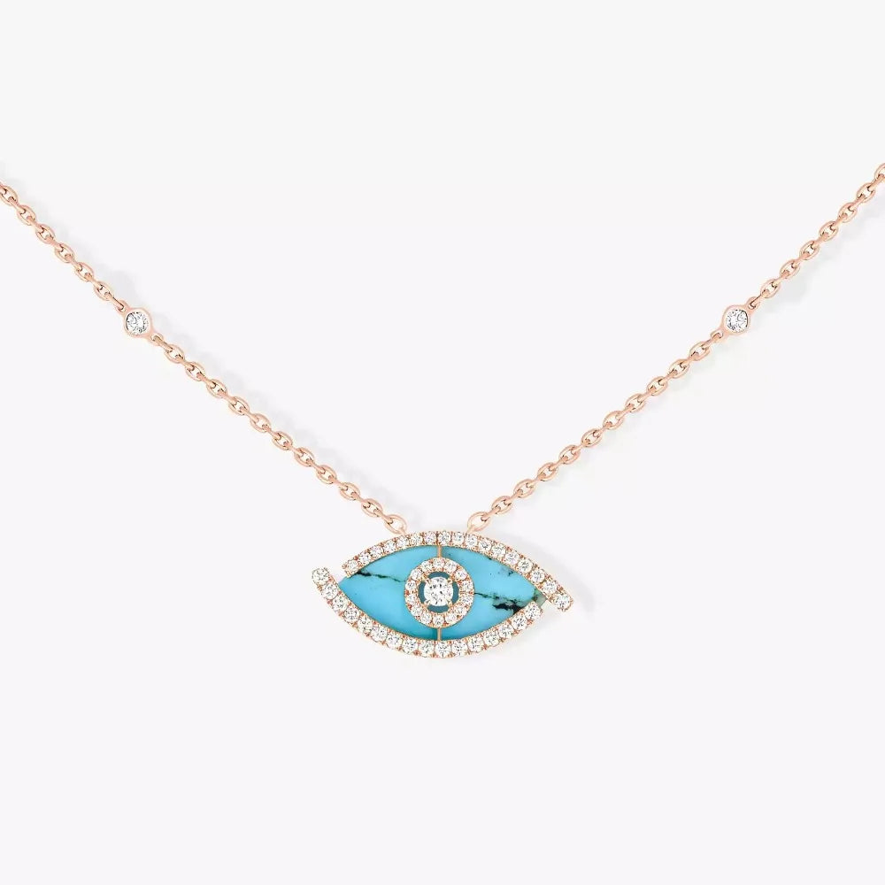 Evil Eye Necklace for Women, Minimalist Luxury Choker Jewelry Gift, Trendy Stainless Steel Chain with Unique Demon Eye Pendant