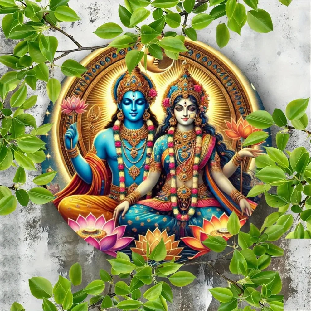 1PC Indian Shiva And Parvati Wall Art - For Home & Room Decoration - Perfect Gift for Friends Family on Festivals