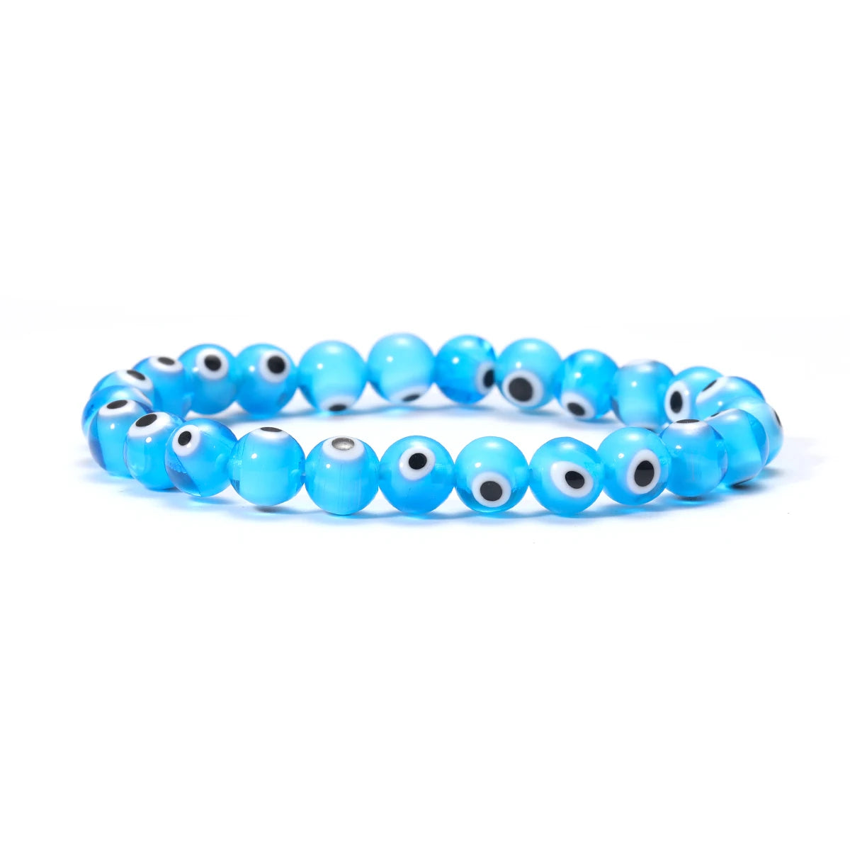 Classic Turkey Lucky Evil Eye Men's Bracelet Women's Blue Evil Eye Natural Stone Bead Bracelet Handmade Glamour Jewelry