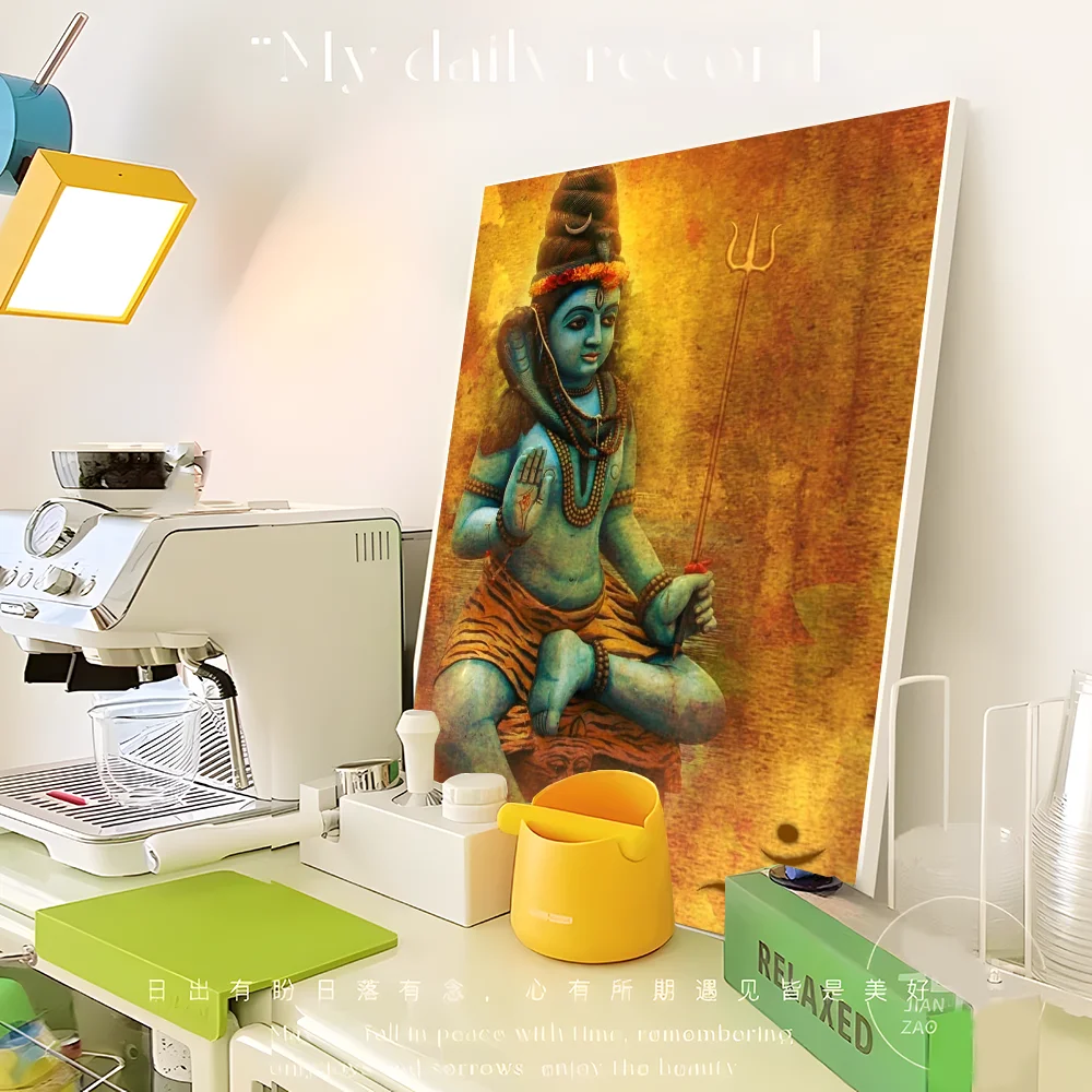 Modern Hindu God Anime Posters Sticky Whitepaper Sticker DIY Room Bar Cafe Kawaii Room Decor