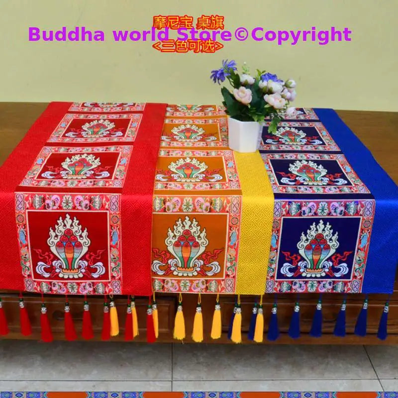 Wholesale Buddhism supply Tibet Nepal family home Temple Auspicious Worship Altar Buddha statue Table cloth mat Cushion