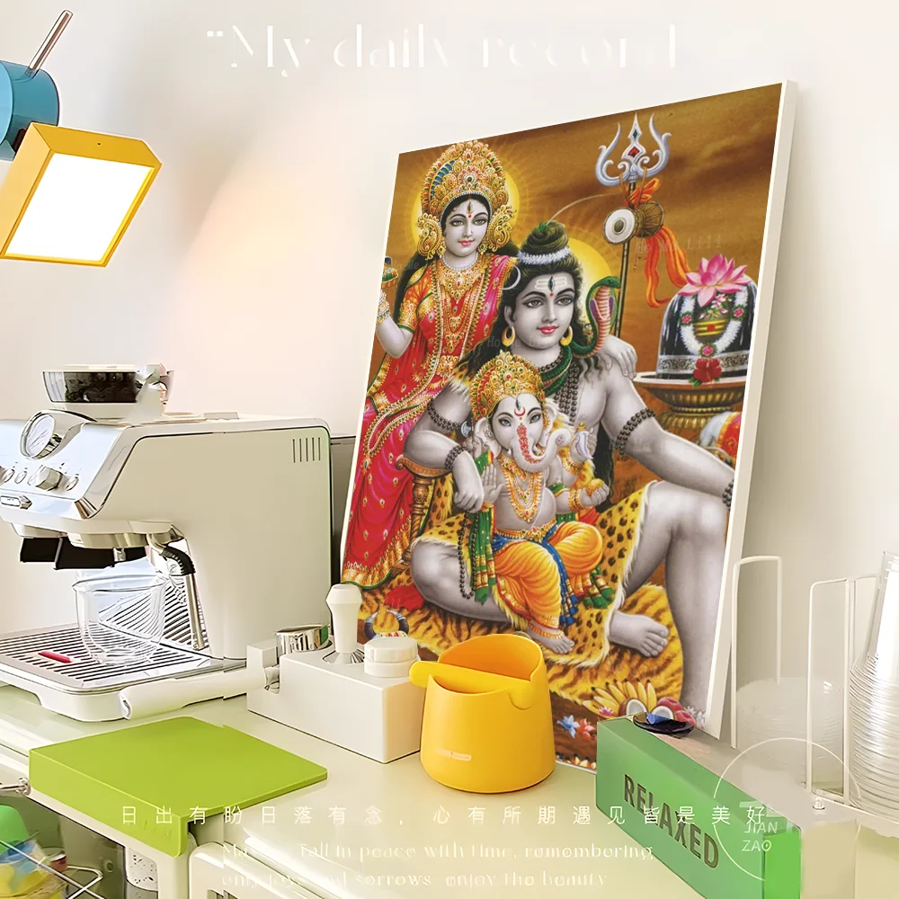 Modern Hindu God Anime Posters Sticky Whitepaper Sticker DIY Room Bar Cafe Kawaii Room Decor