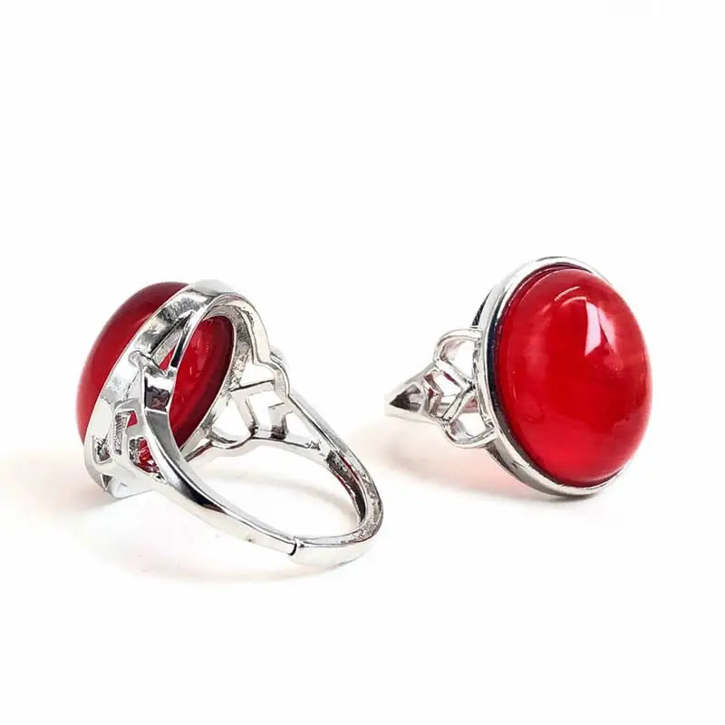 Gothic Evil Eye Ball Design Charm Ring for Men and Women, Crystal opal Jewelry, Punk Finger Accessories, Stainless Steel