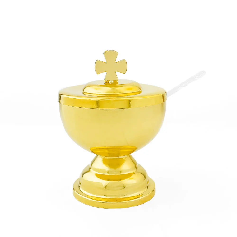 Holy Water Bottle Holy Oil Bottle Church Decoration Box Religious Mass Supplies Gold-Plated Worship Supplies Holy Water Bottle