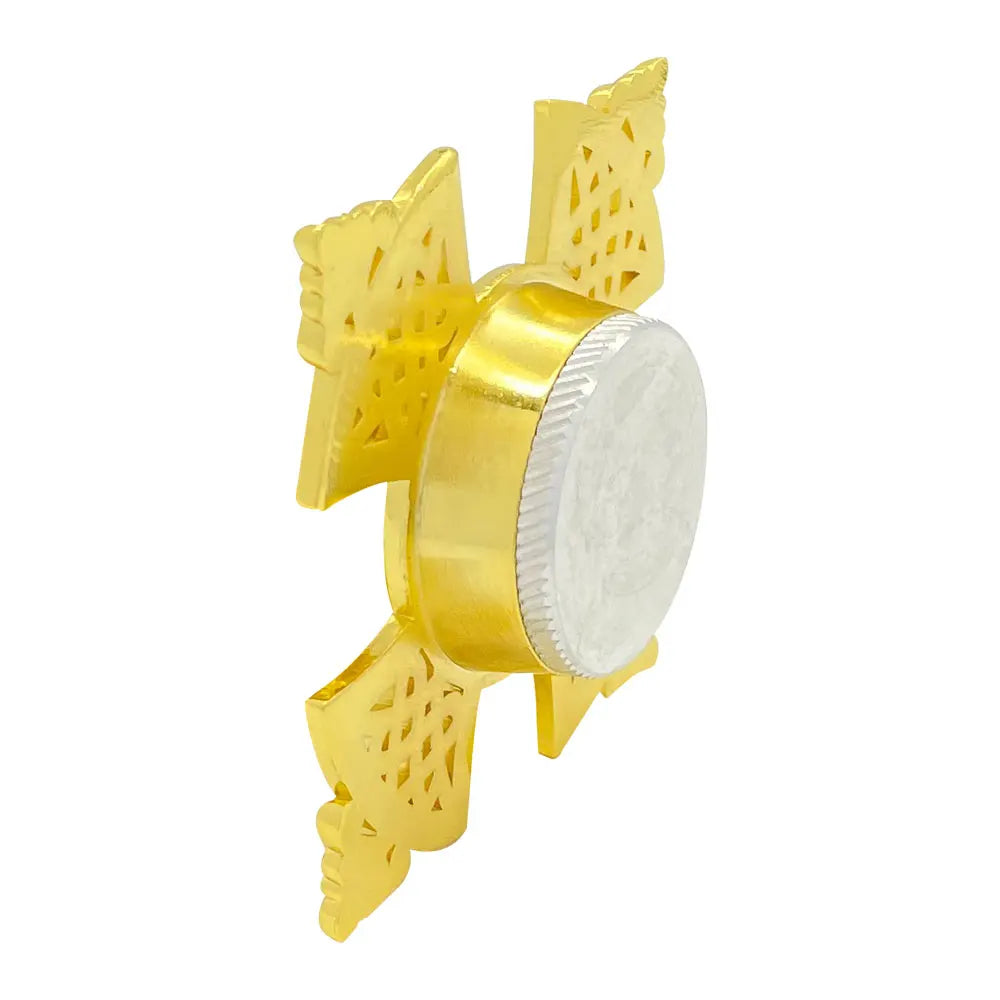 HTISOK Orthodox Holy Water Vessel Gold Plated Alloy with Celtic Cross Church Sanctuary Family Spiritual Space Religious Decor