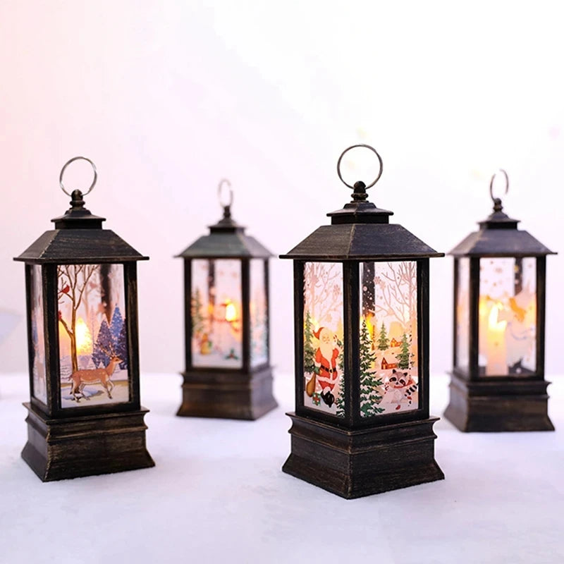 Christmas Lantern Light Merry Christmas Decorations for Home Christmas Tree Ornaments 2024 Navidad Xmas Gifts New Year 2025