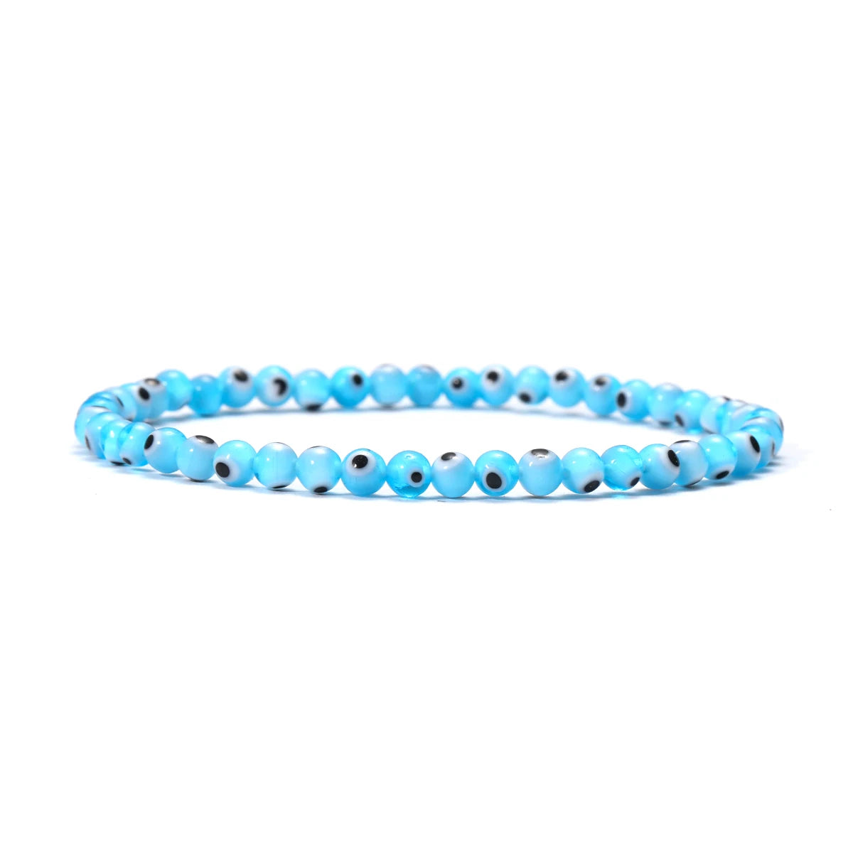 Classic Turkey Lucky Evil Eye Men's Bracelet Women's Blue Evil Eye Natural Stone Bead Bracelet Handmade Glamour Jewelry