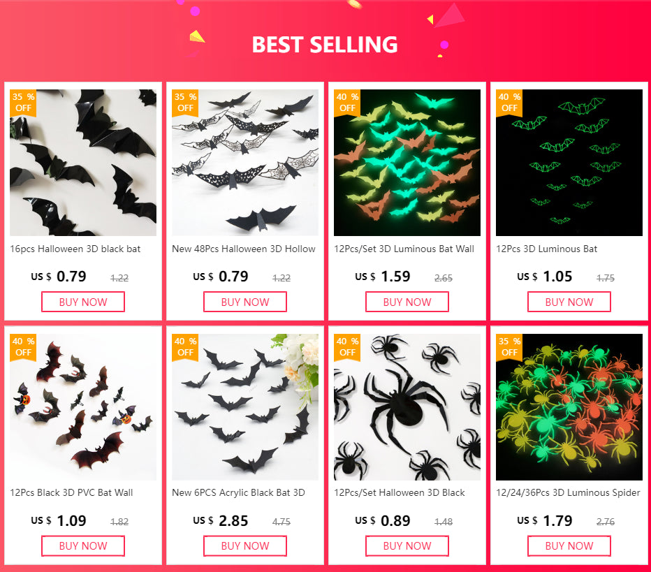 12Pcs/Set 3D Luminous Bat Wall Stickers Halloween Party Decoration PVC Stickers Living Room Window Home Decor Wall Decals Glow