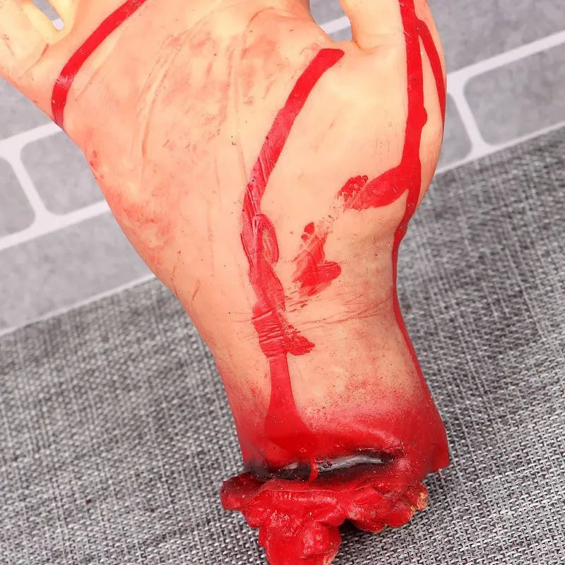 Halloween Prop Bloody Scary Fake Organ Human Brain Body Parts Fake Hand Finger Leg Foot Brain Heart Party Accessories