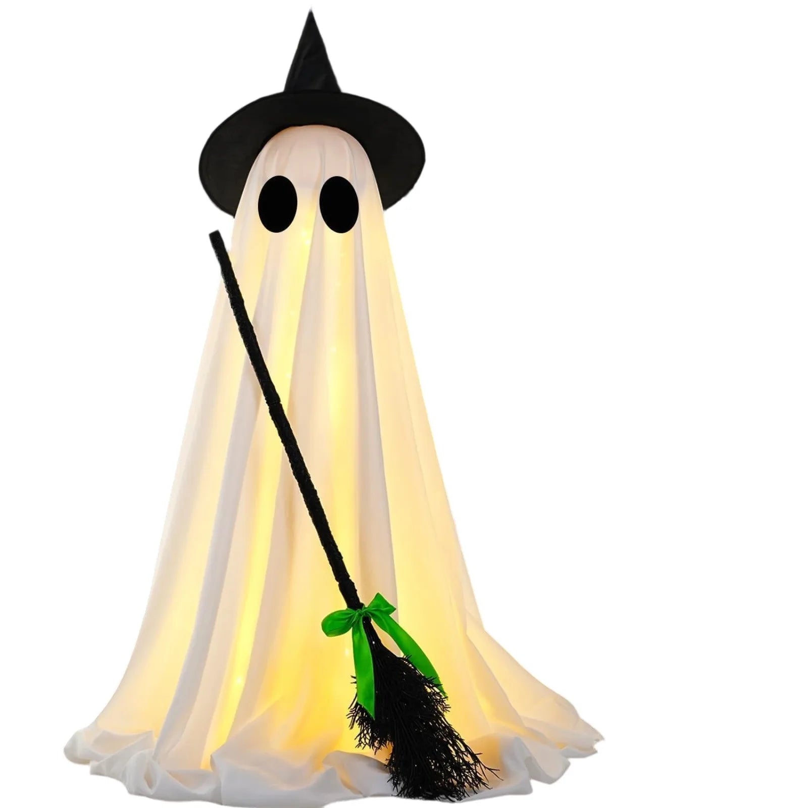 Halloween Decorations Indoor Spooky Halloween Decor With Witch Brooms Scary Decor With Led Lights For Front Yard Garden Home