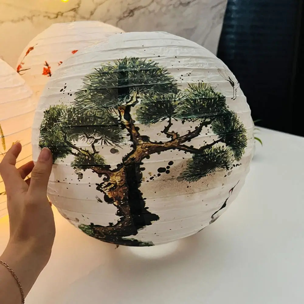Hanfu matching Mid-autumn Festival National Day Toys Gifts Home Decoration Flower Lantern Round Lamp Lampshade Paper Lantern