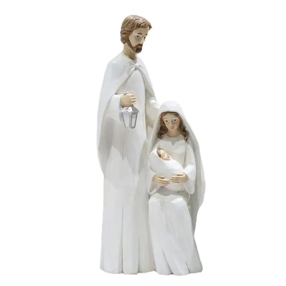 Christmas Holy Family FigurinesPiece Nativity Scene Figurine Wooden Christmas Religious Art Decor Statue Suitable For Home