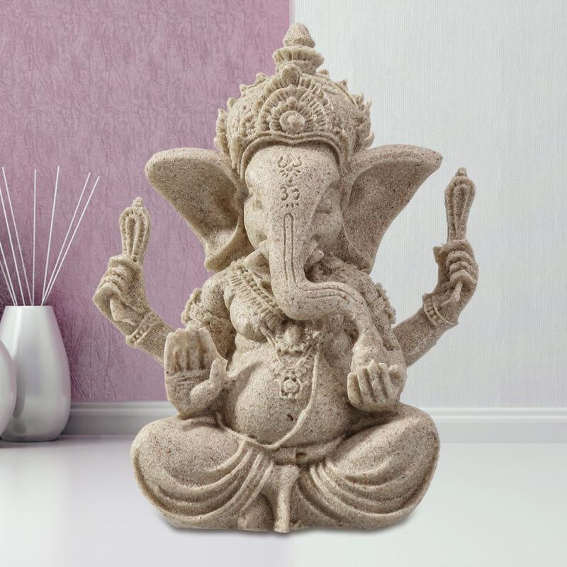 Sandstone Lord Ganesha Statue Sculpture Handmade Decoration DSERS