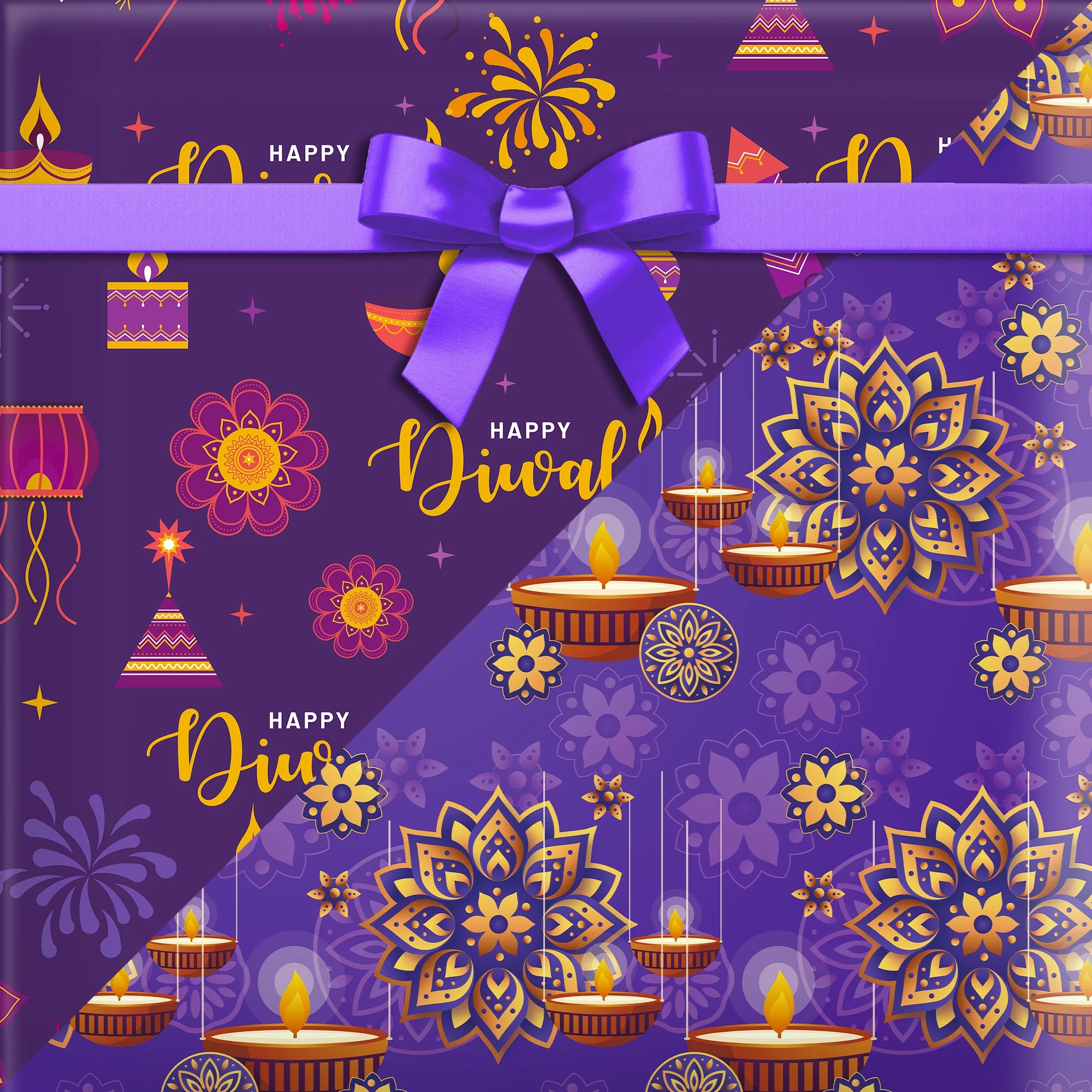 12pcs Diwali Festival Wrapping Material Paper Baby Shower Party Gifts Decorative Packing Craft Papers