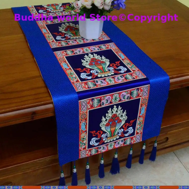 Wholesale Buddhism supply Tibet Nepal family home Temple Auspicious Worship Altar Buddha statue Table cloth mat Cushion