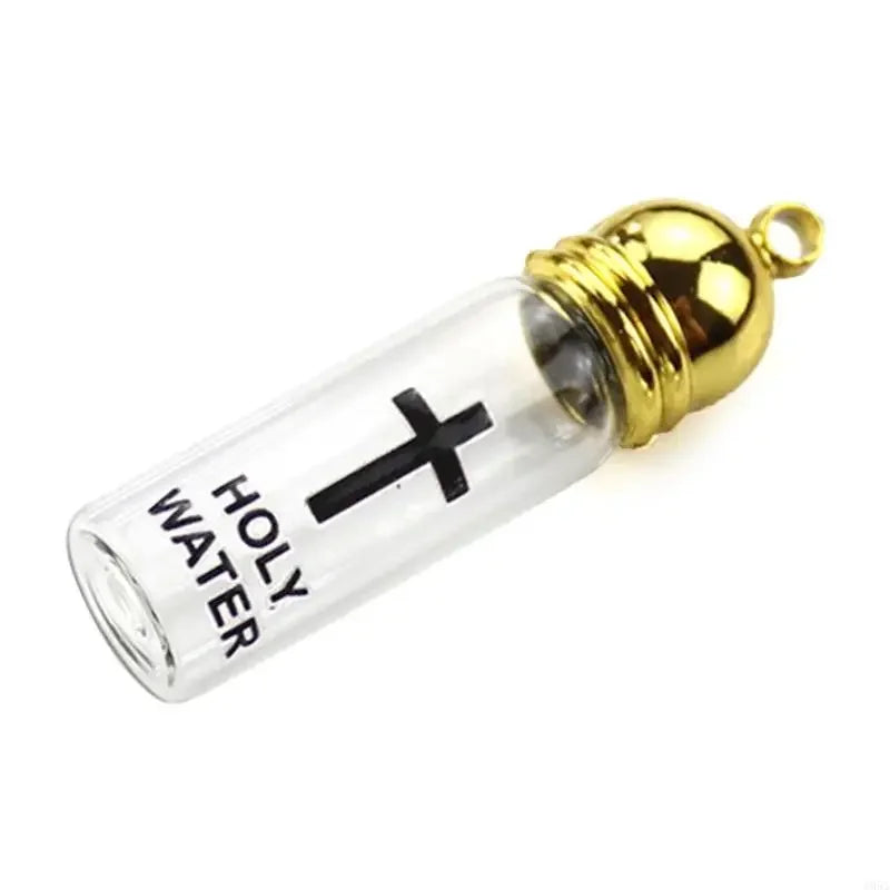 Elegant Holy Water Bottle Glass Holy Water Container Featurings Silver/Gold color Lid For Spiritual Ritual Collectors Dropship