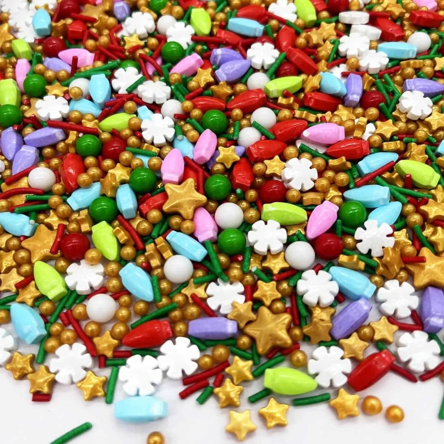 Christmas Sprinkles Mix Christmas Tree Santa Claus Sprinkles Christmas Jimmies Red and Green Sprinkle for  Cookie Baking Decor