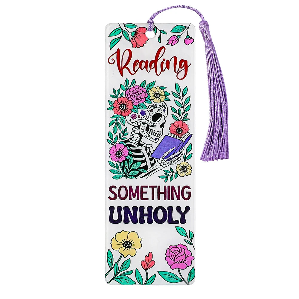 Halloween Ghost & Skeleton Bookmarks Page Holder for Kids Teens Adults Great for Home Library Classroom Book Clubs Creative Gift